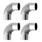 Stove Pipe Elbow Chimney Flue Gas Pipe Fittings Liner Tent Stove Pipe Exhaust