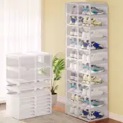 20 Grid XL Shoe Box Storage Organizer Sneaker Cases Clear Stackable Transparent