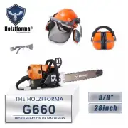 92cc G660 Chainsaw With 28inch Guide Bar Chain Glasses Hearing Protectors Helmet