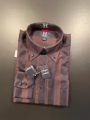 Tommy Hilfiger Shirt, Black Purple, Size M
