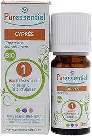 Puressentiel Organic Cypress Essential Oil - Cough Suppressant - Helps Circulation For Varicose Veins And Hemorrhoids - Anti-Inflammatory Properties - Helps Relieve Menstrual Cramps - 10 Ml