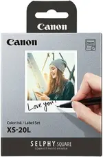 現貨馬上出 CANON XS-20L 方形相片貼紙 標籤 相紙20張含墨盒 SELPHY SQUARE QX10