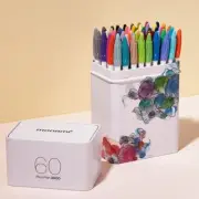 Monami Plus Pen 3000 60 Color Set with Tin Case Limited Edition