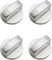 4PCS Gas Cooktop Knobs,6mm Zinc Alloy D-Shaped Control Knob Oven Switch,KLHCDUO with Stainless Steel Gas Control Knob, Suitable for Oven Cooktop Stove, Ordinary Oven, Stove