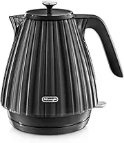 De'Longhi Ballerina Electric Kettle, 360° Swivel Base, Water Level Indicator, Cord Storage, KBD2001.BK, 2000W, Black