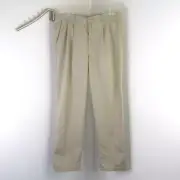 New Dockers Men's 38 x 34 Classic Khakis Pleated Cotton Twill Career Dress Pants