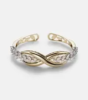 [Yeprem] Yeprem Golden Strada 18kt gold bangle with diamonds One Size gold