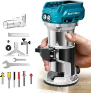 Cordless Compact Router for Makita 18V Battery (Bare Tool), 6 Variable Speeds Ro