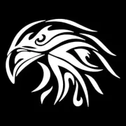 Tribal Eagle White Vinyl Decal Car Window Laptop Tablet Notebook Tumblers
