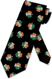 St. Patrick's Day Ties Mens Irish Clover Necktie by Three Rooker