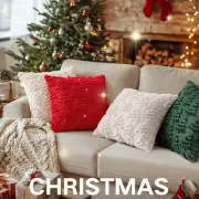 Plush Pillow Covers Golden Light String Cushion Case Pillowcase for Xmas Party