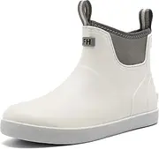 [Hsttgsr] Men's Deck Boots, Fishing Boots Waterproof Rain Boots, Anti-Slip High Traction Ankle Rubber Boots for Professional Premium Neoprene Rubber, Garden Boots Shoe Footwear Booties for Men Outdoor Work