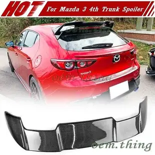 卡嗶車燈 適用於 MAZDA 3 4代 五門掀背 TOMS款 尾翼 卡夢 碳纖維