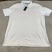 Travis Mathew Golf Polo Shirt Wrinkle Resistant Stretch White 2XL