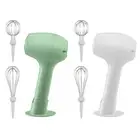 Electric Wireless Egg Beater with 2 Stainless Whisks and Stand Convenient Useful