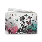 Decorative Clutch Bag, Vegan Leather Saffiano Pattern, Fashionista Gift