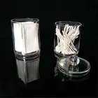 1Pc Acrylic Comestic Plastic Round Box Cotton Pad Swabs Makeup Storage Case AU