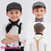 Kids Boys Victorian Poor Boy Hat Cap Colonial Child Book Week Olden Day Costume