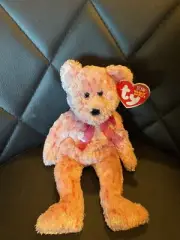 Ty Beanie Baby Smitten the Bear DOB February 16, 2002 - 8" New
