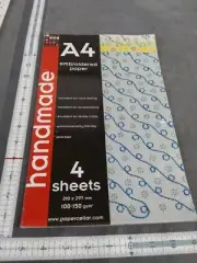 Handmade A4 Embroidered Paper