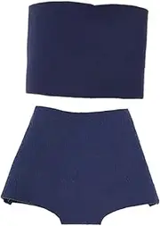 yuksok 1/6 Scale Female Clothes, Action Figures Clothes, Accessories Trendy Clothing Ideal Gift Casual 1:6 Scale Tube Top and Shorts, Dark Blue