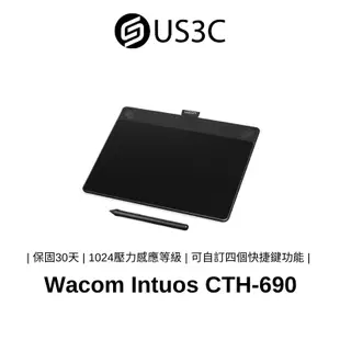 Wacom Intuos CTH-690 觸控繪圖板 經典黑 支援多點觸控 1024壓力感應等級 附壓力感應數位筆