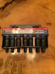 NEW - Crescent CIMBS12 Metric Hex Bit Socket Set, Alloy Steel, 7 Pieces 1/2"