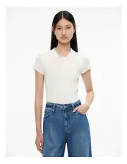 [Witchery] Crop Polo Knit in Fresh White