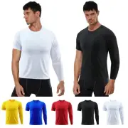 Men's 1/2 Single Sleeve Compression Shirt One Arm Athletic Base Layer Tights AU