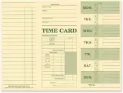 - Employee Attendance Weekly Time Card (Pack of 250)
