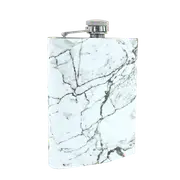 White Marble Hip Flask
