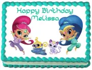 SHIMMER AND SHINE Edible Cake topper Party image