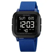 SKMEI Square Large Screen Men Sports Electronic Watch Waterproof Watch Night Light Digital Wrist Watches, Suitable For B