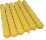 6pcs Australian Made 100% Pure Organic Beeswax Tapered Candles, 14HR Burn Time, Meditation/Prayer Taper Candles - 22mm x 220mm, Natural Beeswax Candles, Organic Beeswax Taper Candles (22mm x 220mm)
