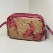 Coach Jamie Camera Bag In Signature Canvas With Bow Print CZ769