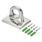 Metal Circle Hook, Stainless Steel with Screws Silver Tone