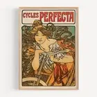 Cycles Perfecta Mucha (UK) Bicycle 1902 Retro Vintage Poster Print