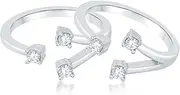 [Avya Creation] Women's Daily Wear Adjustable Toe Ring Solid Metal 925 Sterling Silver