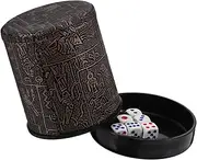GLSTOY 1 Set Dice Cup Material Smooth Surface Easy to Clean for Game Nights and Parties Includes Dice for Family Entertainment and Bar Use