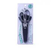 Kitchen 7-in-1 Stainless Steel Super Scissors - Black