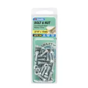 Zenith 3/16" x 15mm Zinc Plated Countersunk Bolt And Nut - 25 Pack