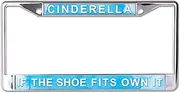 WinCraft License Plate Frame S/L Printed Disney Princesses Cinderella