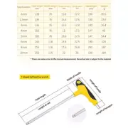 T type Wrench T-Handle Key Alloy Steel Small Spanner PP+TPR Handle