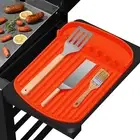 Silicone Griddle Mat for Blackstone - Heat-Resistant BBQ Utensil Holder