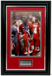 Sadio Mane Signed Framed Liverpool FC UEFA CHAMPIONS LEAGUE 2019
