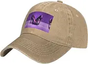 [MDATT] Elegant Purple High Heels with Lipstick Baseball Cap Adjustable Twill Bulk with Ponytail Hole Washed Dad Hat for Men Women