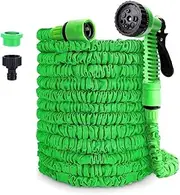 GDGKMFMKAZ 25FT-200FT Garden Hose Expandable Magic Water Pipes Home Garden Daily Watering Tools High-Pressure Car Wash Cleaning Water Gun Garden Hose(Green,200ft)