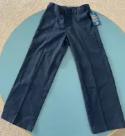 Dickies Boys Blue Size 8 Husky Pant Flex Waist Flat Front