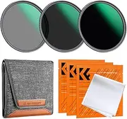 K&F Concept 77mm ND8 ND64 ND1000 ND Filters Kit- Optical Glass 24 Multi-Coated Waterproof Camera Lens Filters Set with Filter Pouch and Cleaning Cloths (D-Series)