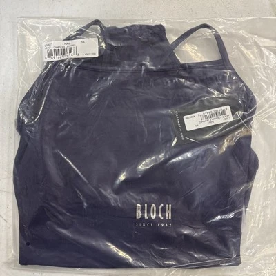 Bloch L5607 Women’s Faire- Tank Leotard Size Medium Long In Navy Blue